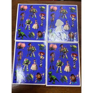 Four sheets Toy Story stickers (one sticker missing)